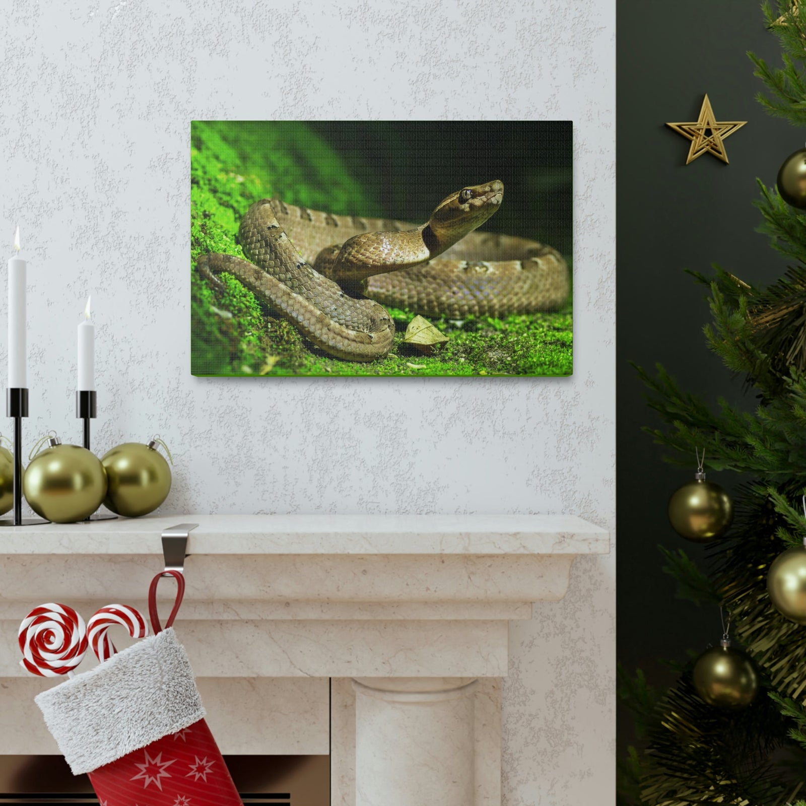 Scripture Walls Majestic Snake Art Majestic Snake Print Animal Wall Art Wildlife Canvas Prints Wall Art Ready to Hang Unframed-Express Your Love Gifts