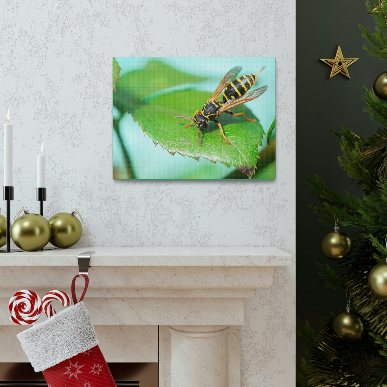 Scripture Walls Majestic Wasp Art Majestic Wasp Print Animal Wall Art Wildlife Canvas Prints Wall Art Ready to Hang Unframed-Express Your Love Gifts