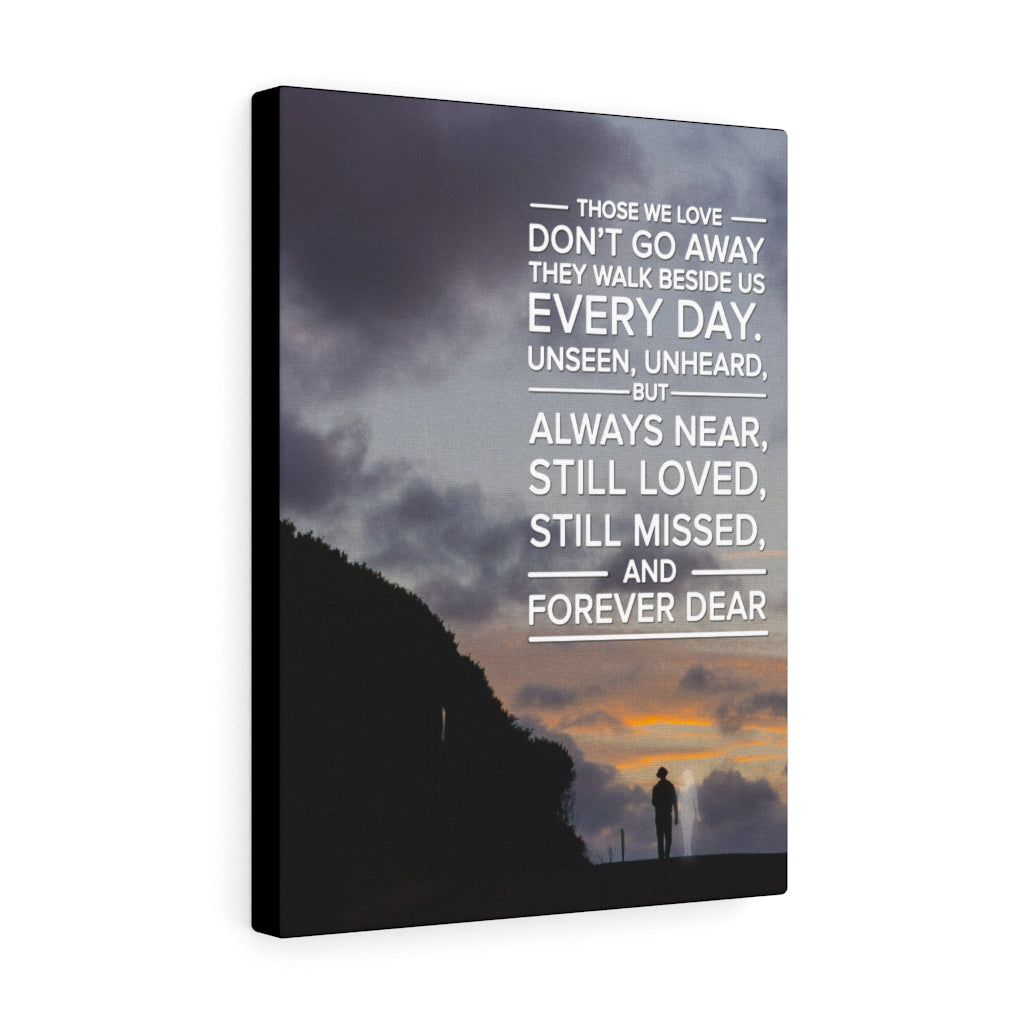 Memorial Remembrance Canvas Forever Dear Love Message Verse Wall Art Unframed-Express Your Love Gifts