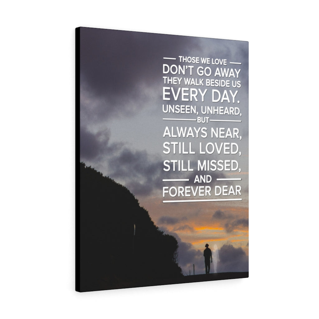 Memorial Remembrance Canvas Forever Dear Love Message Verse Wall Art Unframed-Express Your Love Gifts