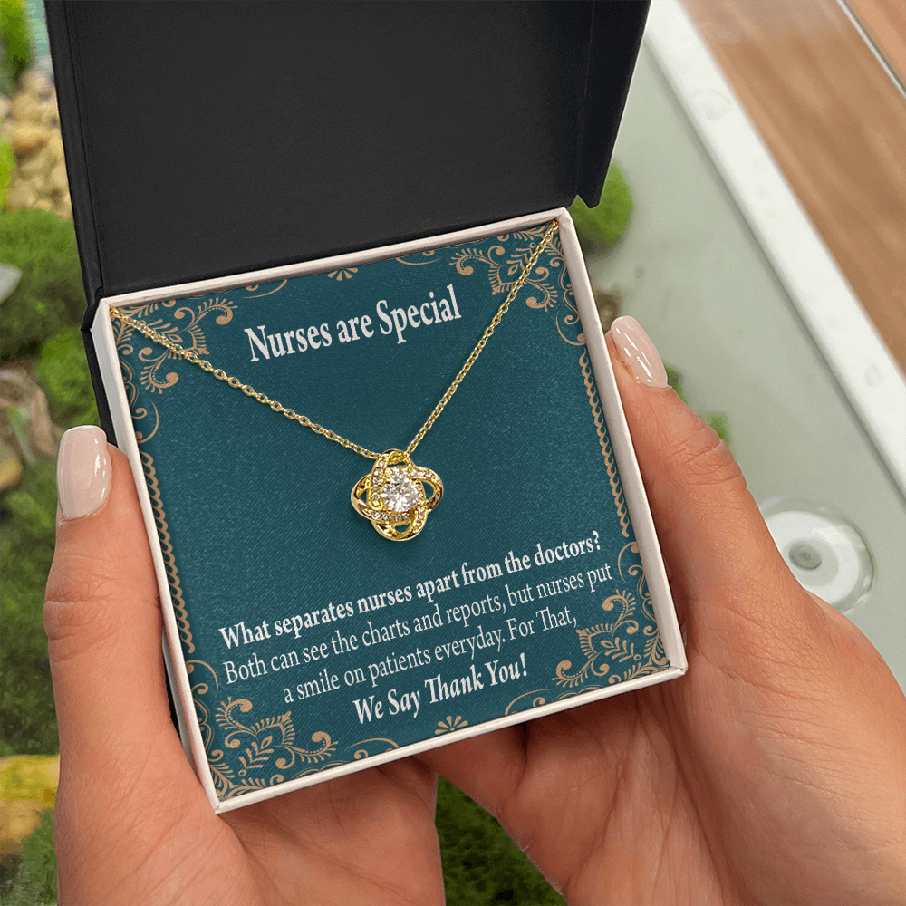 Nurses are Special Healthcare Medical Worker Nurse Appreciation Gift Infinity Knot Necklace Message Card-Express Your Love Gifts
