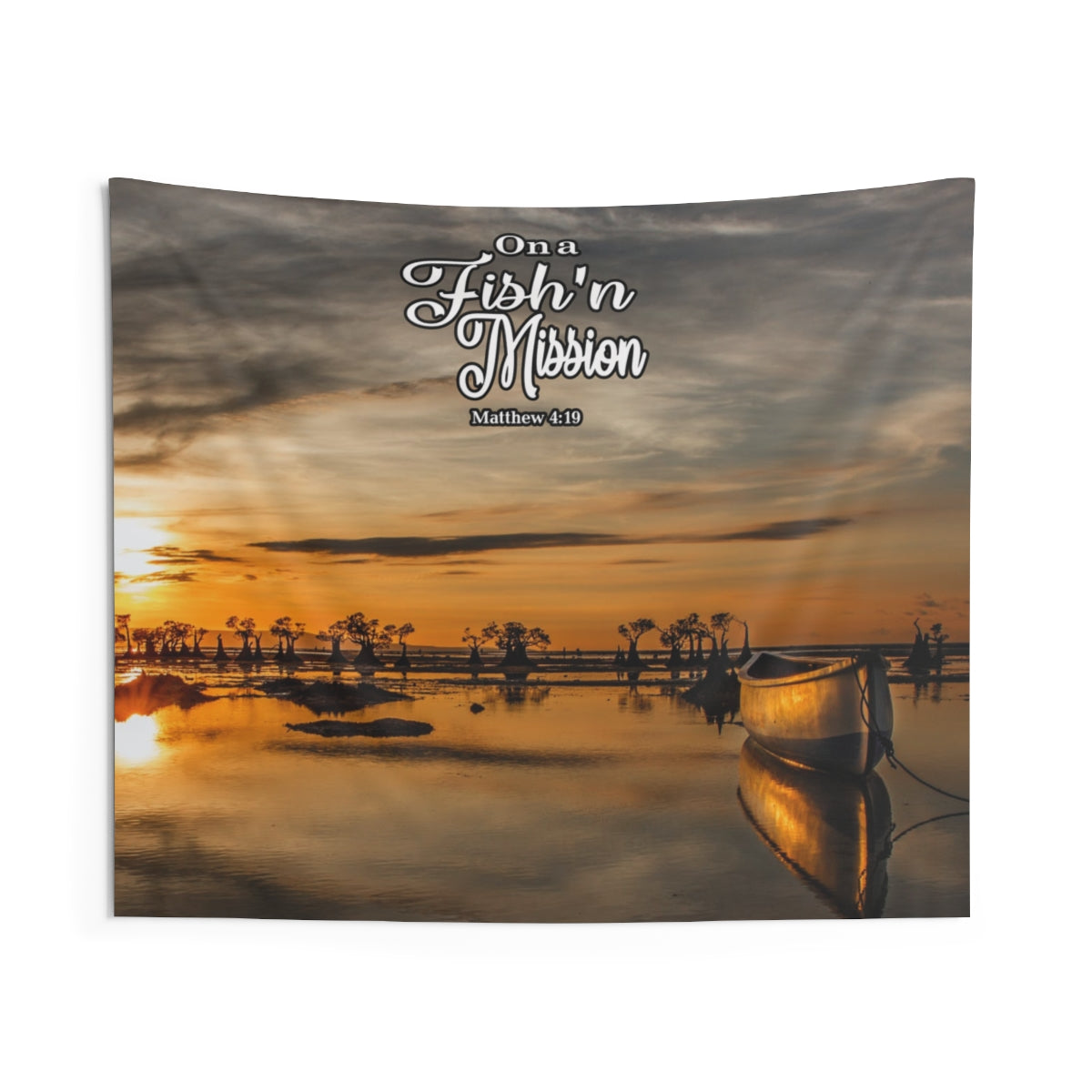 On a Fish’n Mission Wall Hanging Tapestry-Express Your Love Gifts