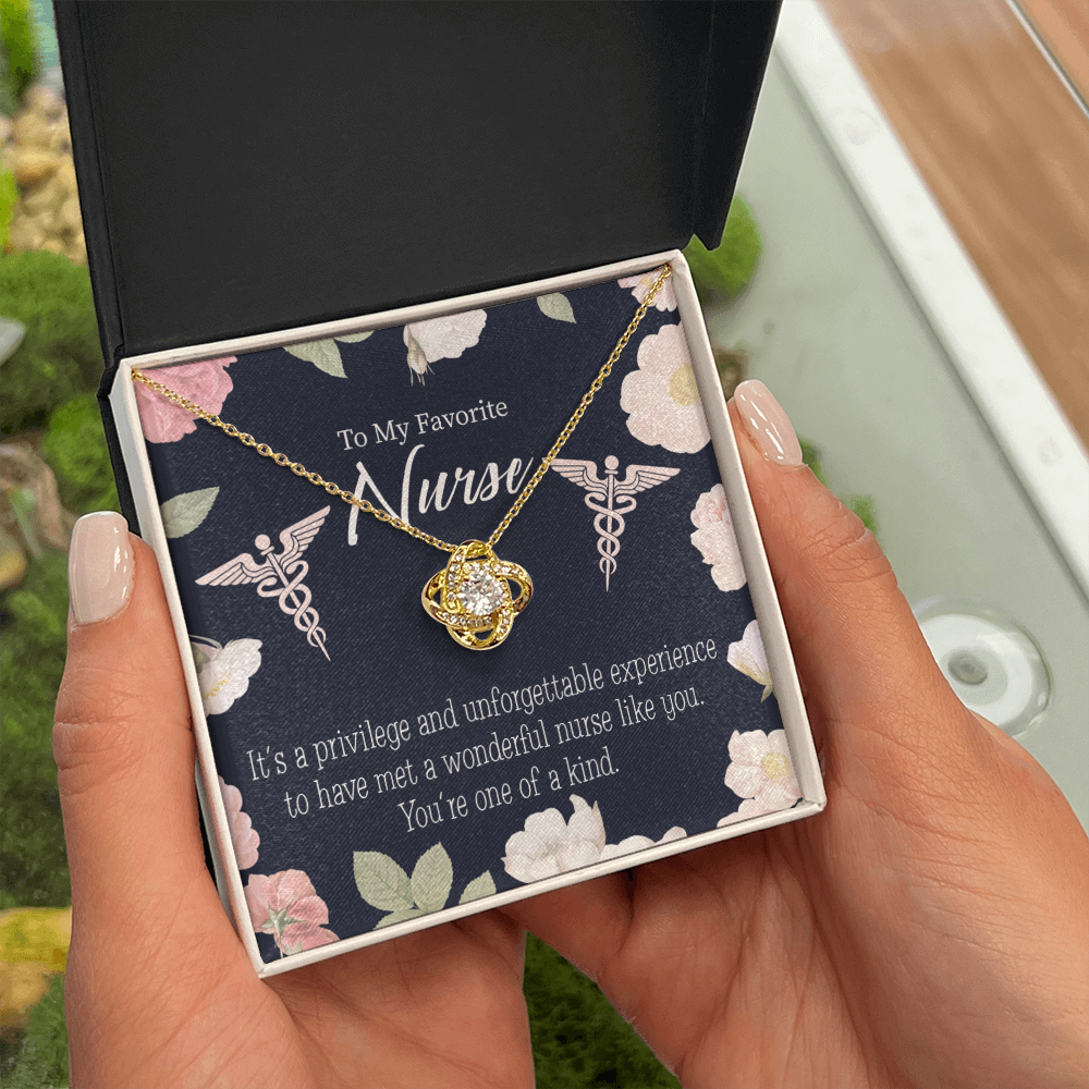 One of a Kind Nurse Healthcare Medical Worker Nurse Appreciation Gift Infinity Knot Necklace Message Card-Express Your Love Gifts
