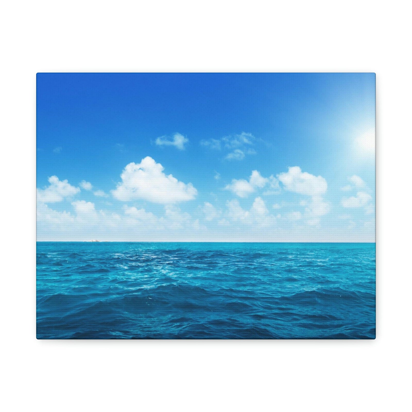 Perfect Sky and Ocean Water Scene Beautiful Majestic and Pleasing View Beauty Nature Scene Vast Blue Sky and Ocean Wall Art Ready to Hang Unframed-Express Your Love Gifts