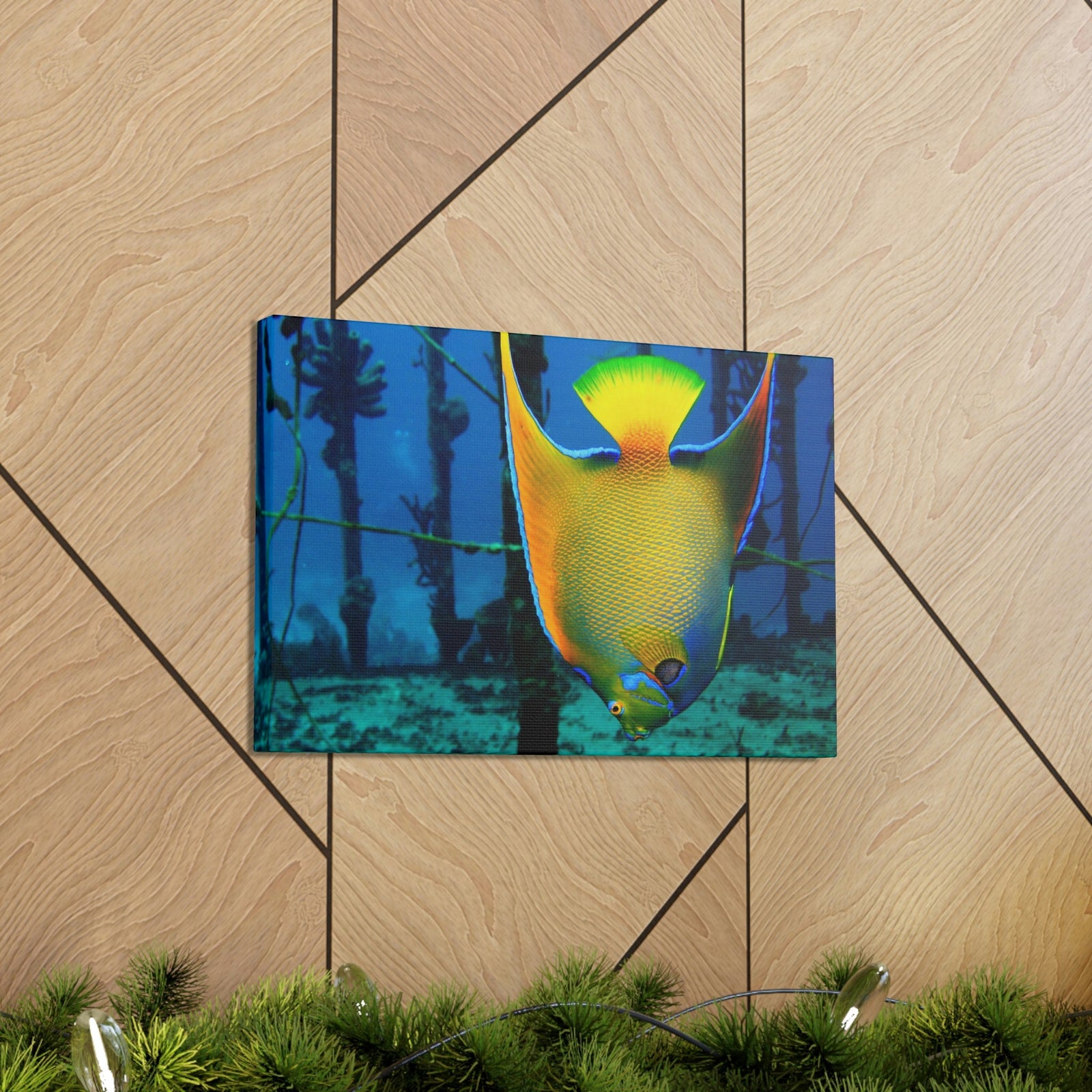 Queen Angel Fish Horizontal Angel Fish Wall Art Ready To Hang Unframed-Express Your Love Gifts