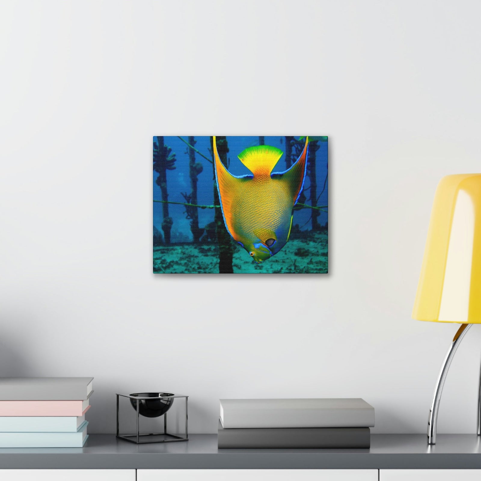 Queen Angel Fish Horizontal Angel Fish Wall Art Ready To Hang Unframed-Express Your Love Gifts