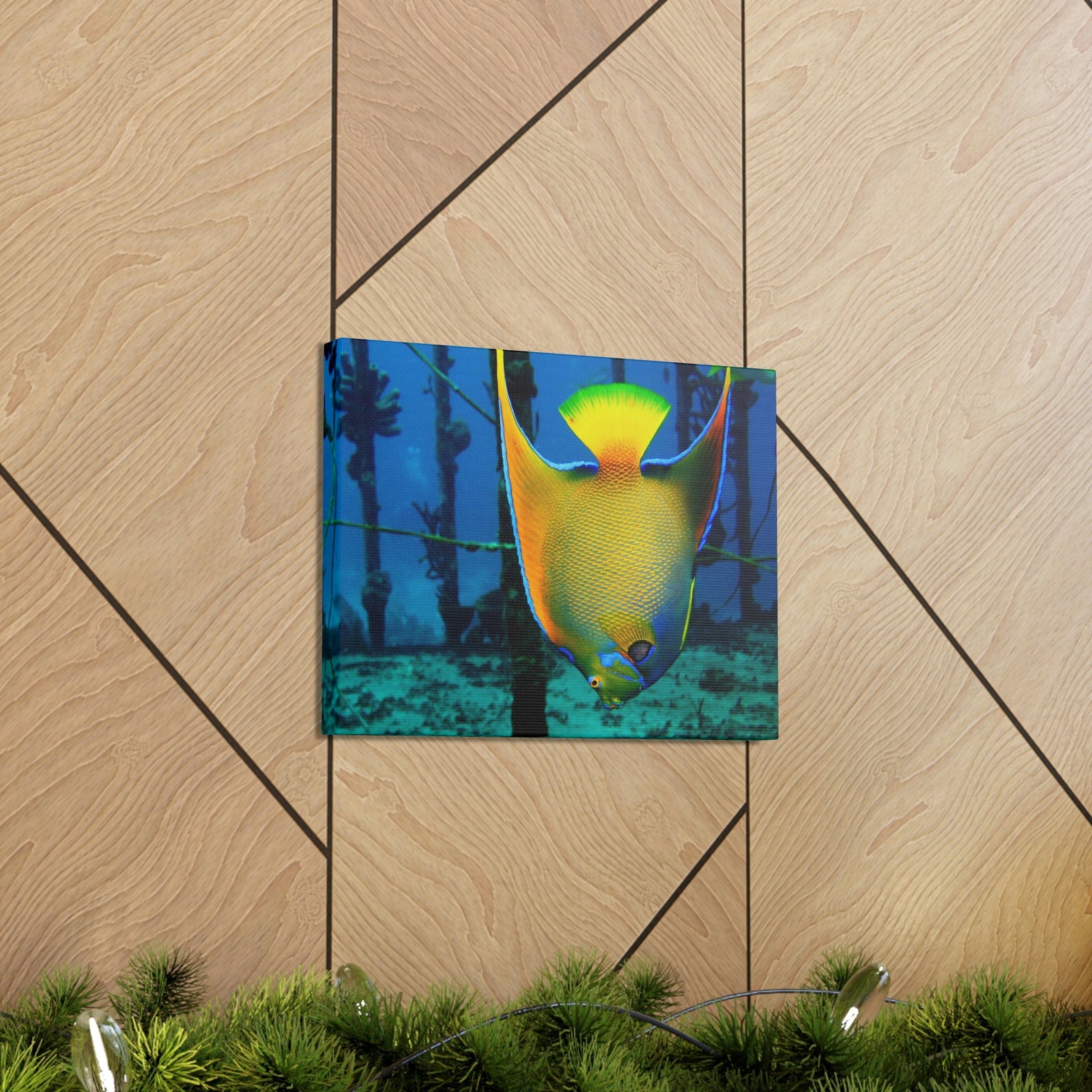 Queen Angel Fish Horizontal Angel Fish Wall Art Ready To Hang Unframed-Express Your Love Gifts