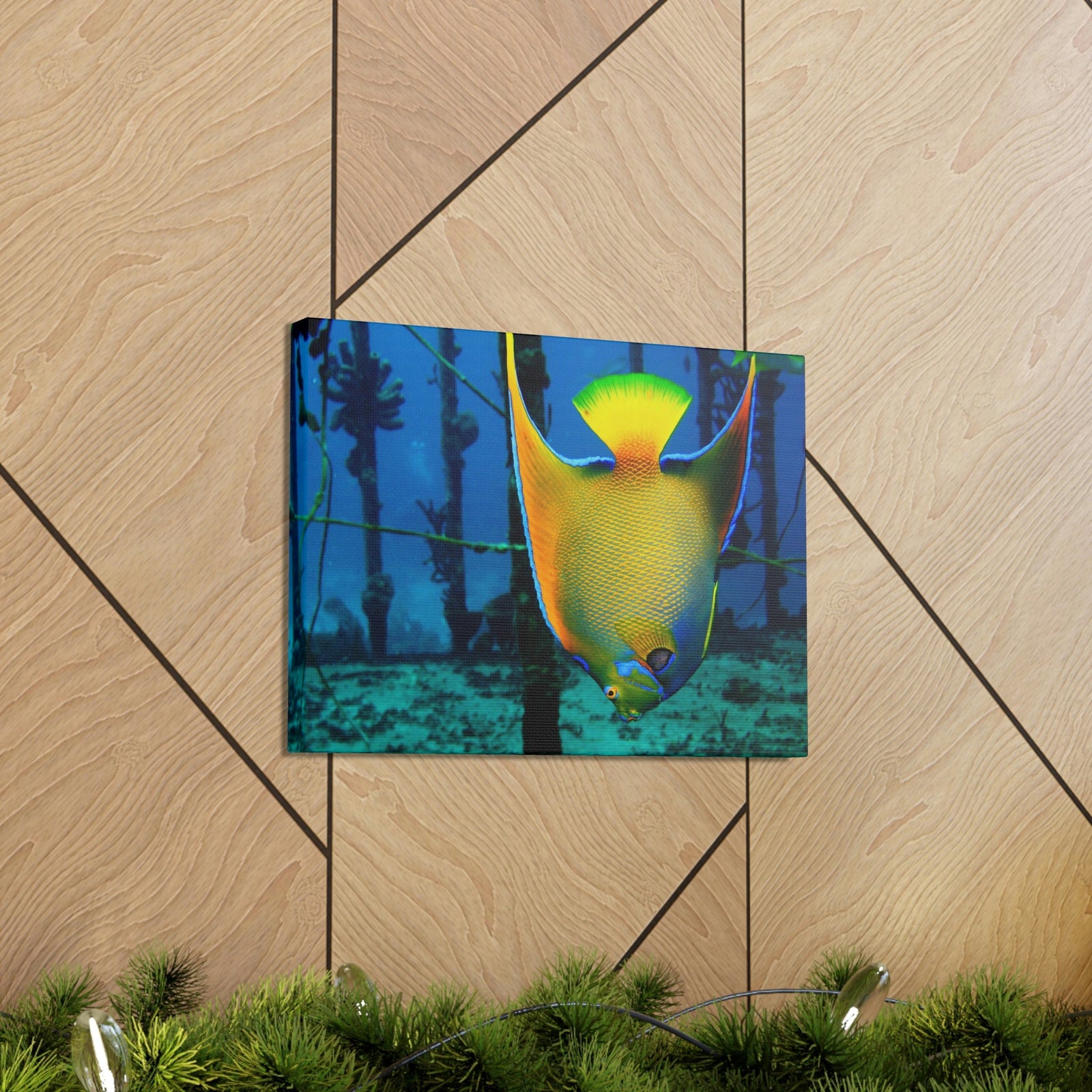 Queen Angel Fish Horizontal Angel Fish Wall Art Ready To Hang Unframed-Express Your Love Gifts