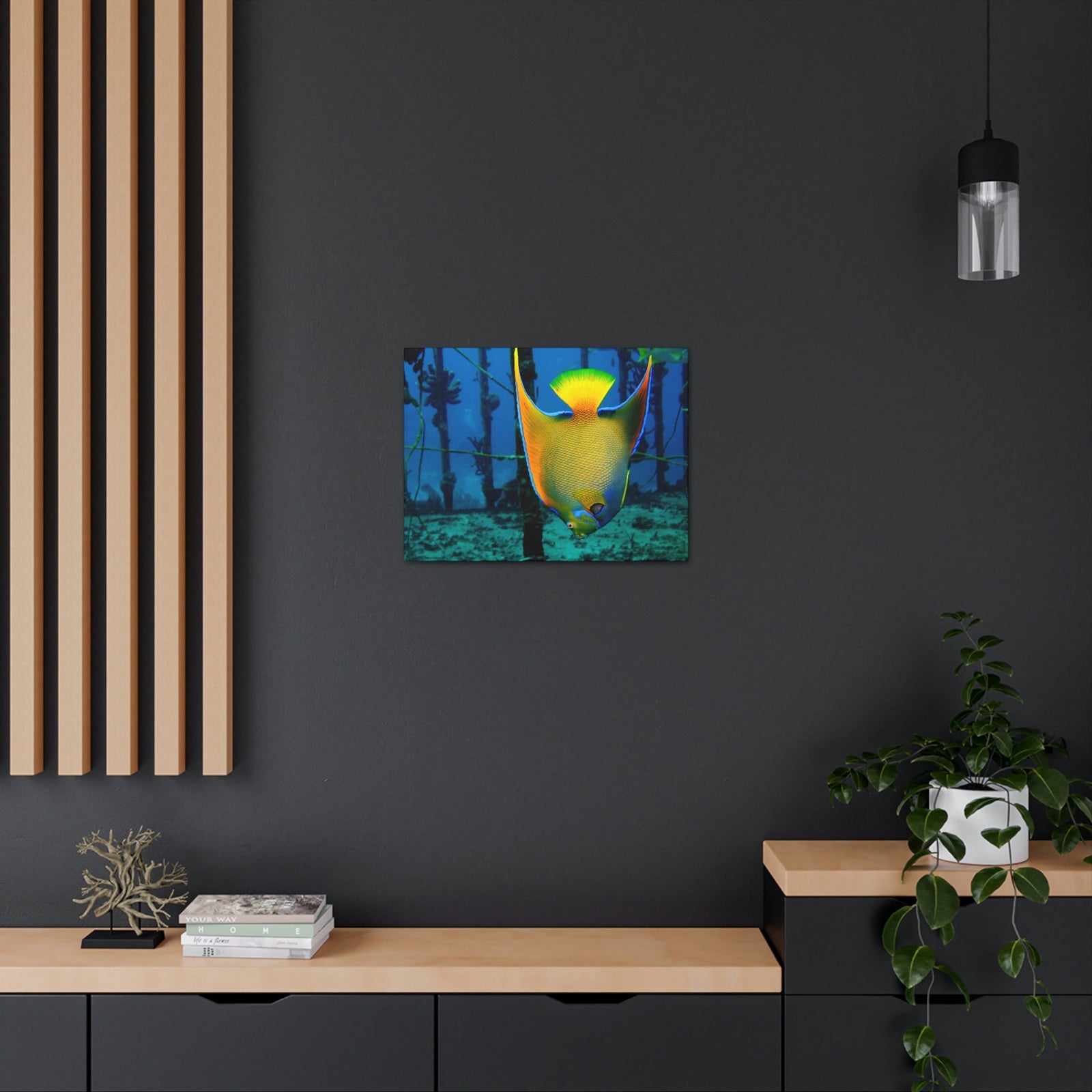 Queen Angel Fish Horizontal Angel Fish Wall Art Ready To Hang Unframed-Express Your Love Gifts