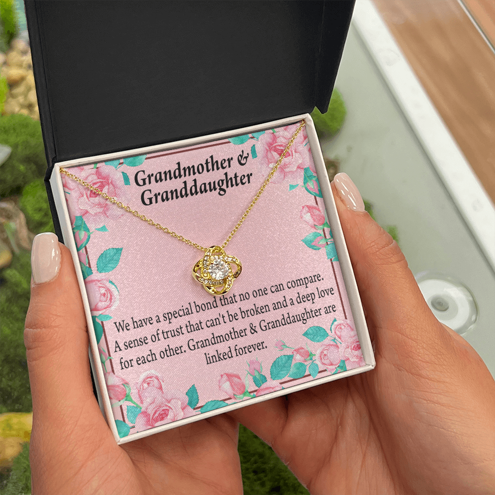 Reach For Your Dreams Special Bond From Grandma Infinity Knot Necklace Message Card-Express Your Love Gifts