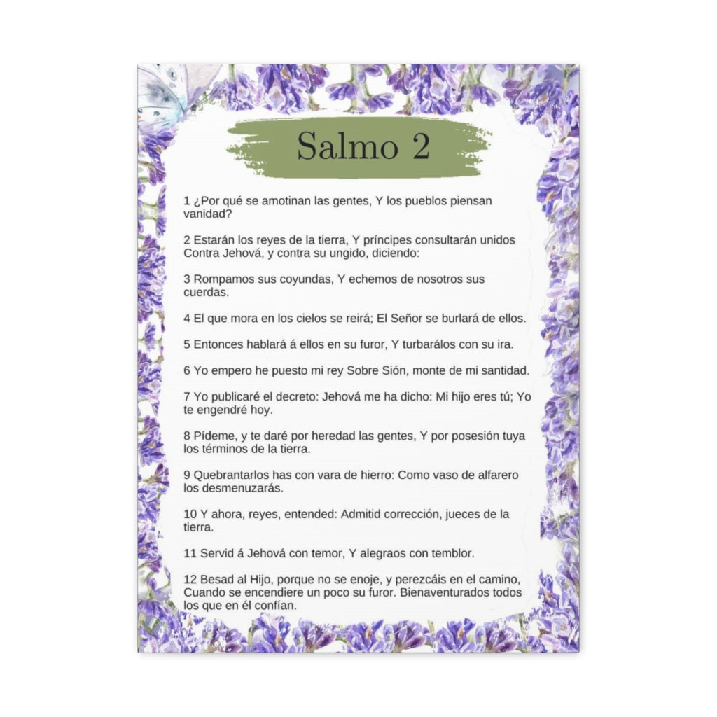 Salmo 2 Impresion De Arte Crist en la Pared Lista Para Colgar in Spanish Ready to Hang Bible Canvas Unframed-Express Your Love Gifts
