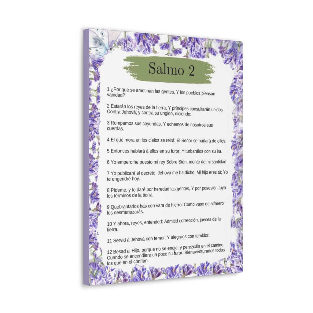 Salmo 2 Impresion De Arte Crist en la Pared Lista Para Colgar in Spanish Ready to Hang Bible Canvas Unframed-Express Your Love Gifts