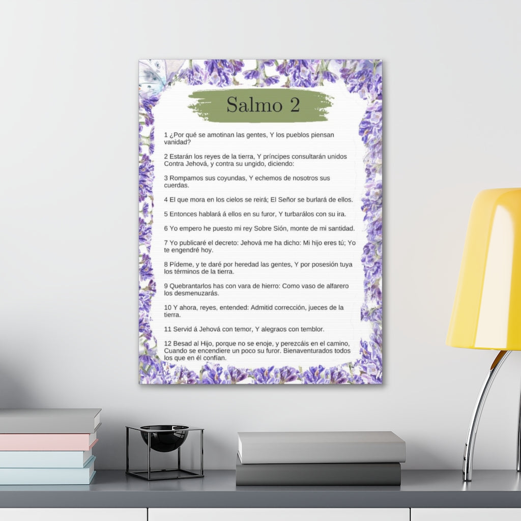 Salmo 2 Impresion De Arte Crist en la Pared Lista Para Colgar in Spanish Ready to Hang Bible Canvas Unframed-Express Your Love Gifts