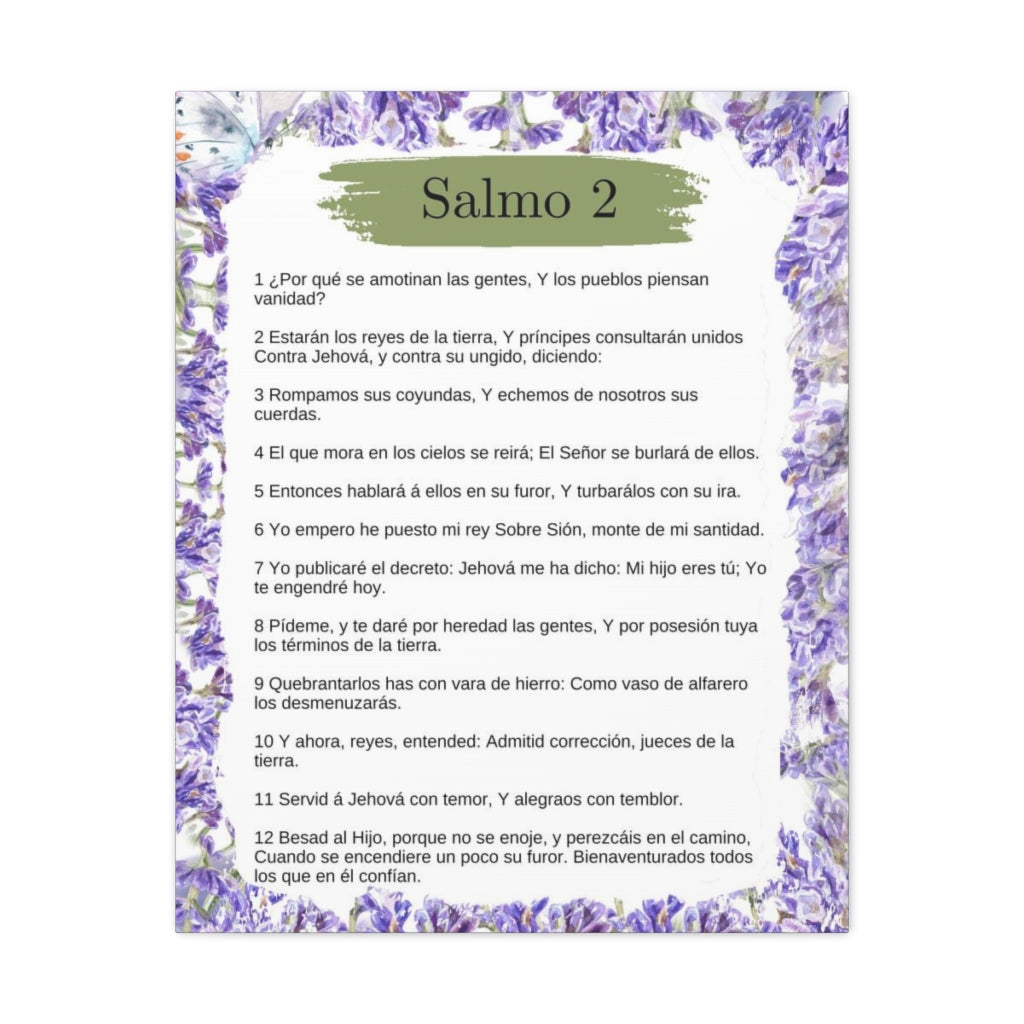 Salmo 2 Impresion De Arte Crist en la Pared Lista Para Colgar in Spanish Ready to Hang Bible Canvas Unframed-Express Your Love Gifts