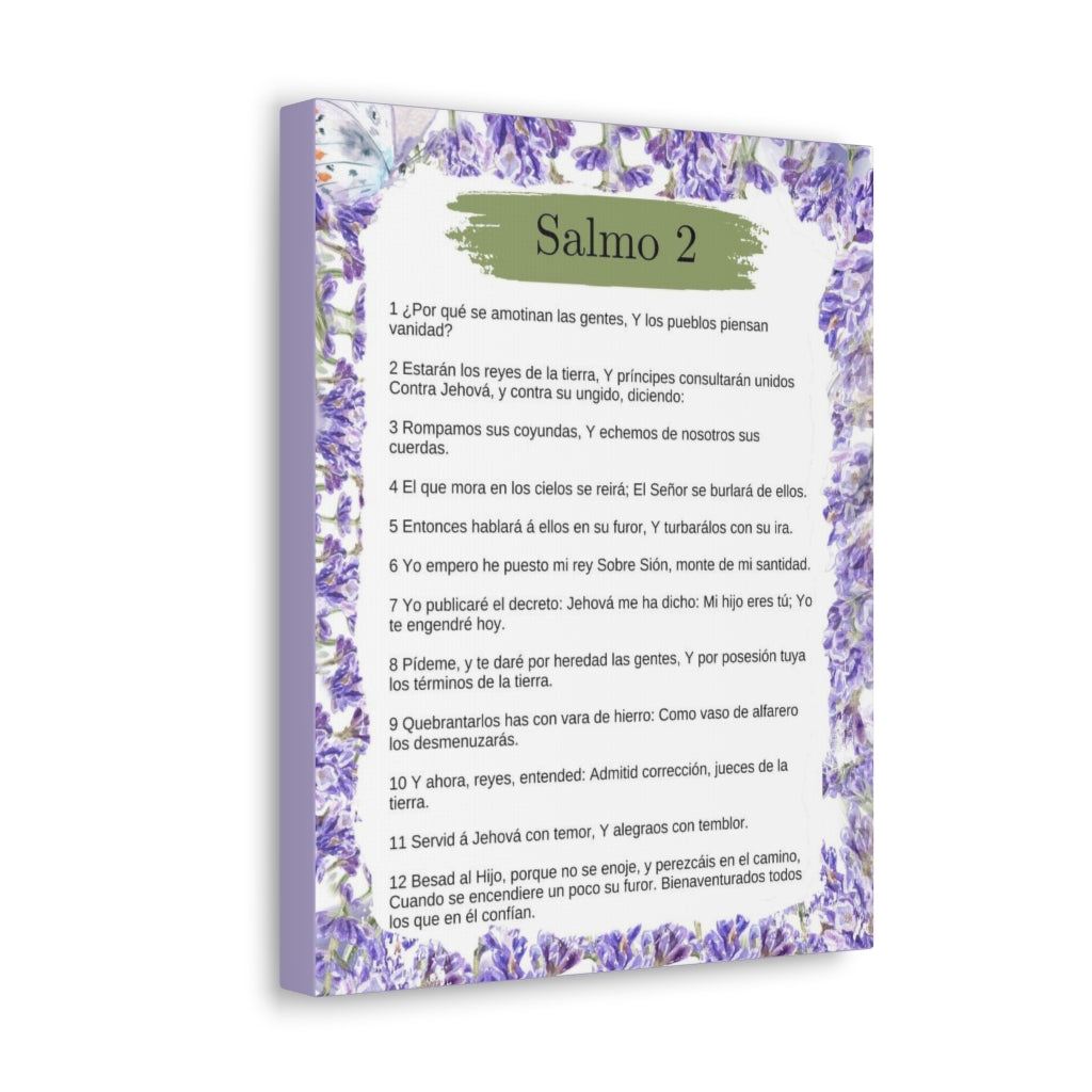 Salmo 2 Impresion De Arte Crist en la Pared Lista Para Colgar in Spanish Ready to Hang Bible Canvas Unframed-Express Your Love Gifts
