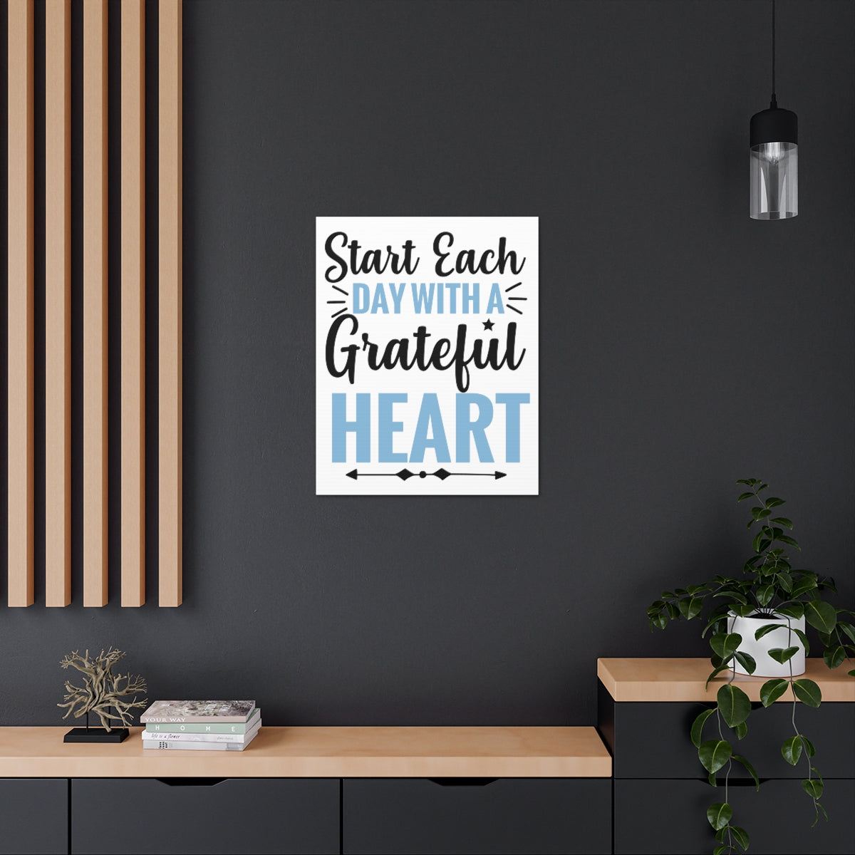 Scripture Walls A Grateful Heart Psalm 107:1 Christian Wall Art Print Ready to Hang Unframed-Express Your Love Gifts