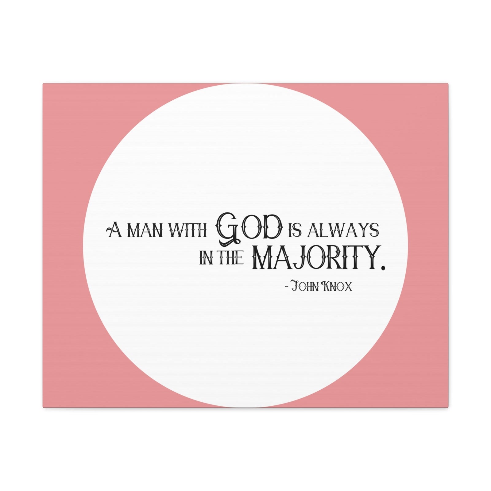 Scripture Walls A Man With God Pink 1 Timothy 6:11 Bible Canvas Christian Wall Art Ready to Hang Unframed-Express Your Love Gifts