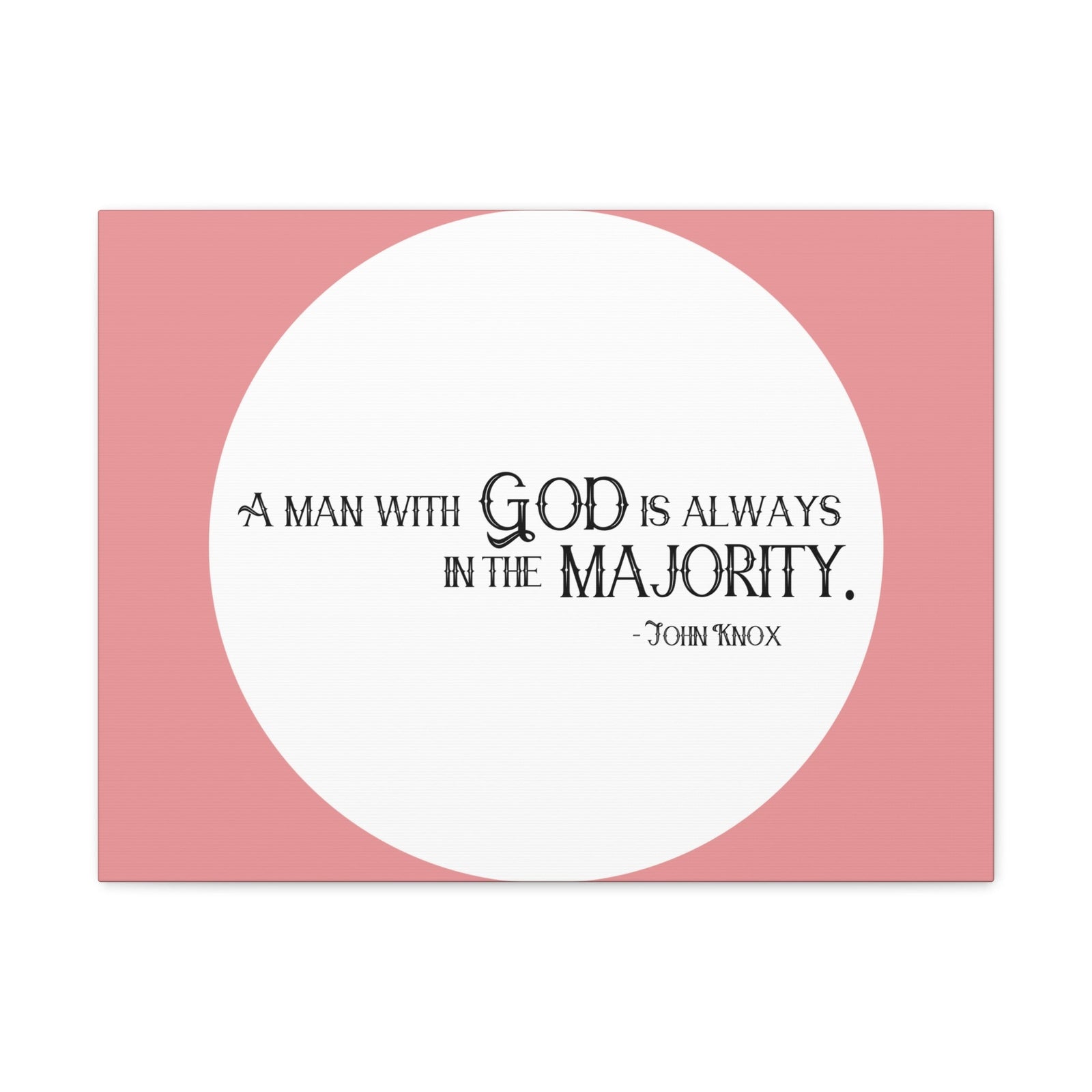 Scripture Walls A Man With God Pink 1 Timothy 6:11 Bible Canvas Christian Wall Art Ready to Hang Unframed-Express Your Love Gifts