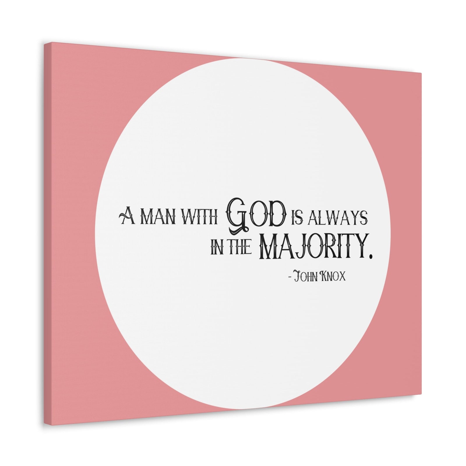 Scripture Walls A Man With God Pink 1 Timothy 6:11 Bible Canvas Christian Wall Art Ready to Hang Unframed-Express Your Love Gifts