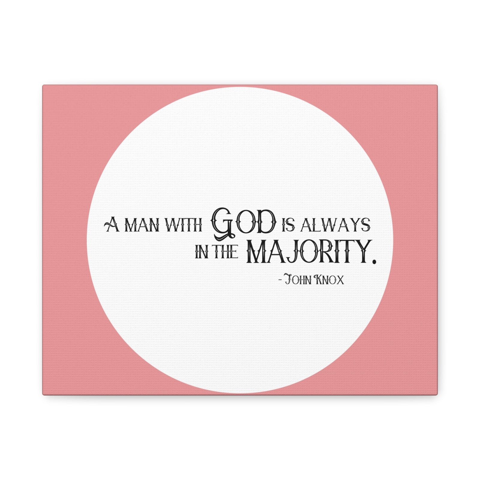 Scripture Walls A Man With God Pink 1 Timothy 6:11 Bible Canvas Christian Wall Art Ready to Hang Unframed-Express Your Love Gifts