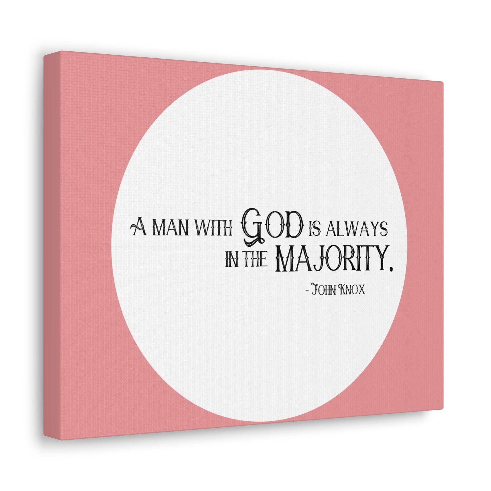 Scripture Walls A Man With God Pink 1 Timothy 6:11 Bible Canvas Christian Wall Art Ready to Hang Unframed-Express Your Love Gifts