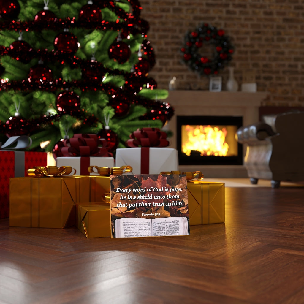 Scripture Walls A Shield Proverbs 30:5 Bible Verse Canvas Christian Wall Art Ready to Hang Unframed-Express Your Love Gifts