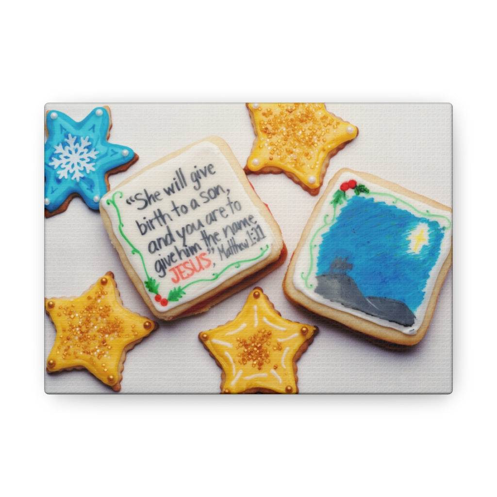 Scripture Walls A Son Matthew 1:21 Bible Verse Canvas Christian Wall Art Ready to Hang Unframed-Express Your Love Gifts