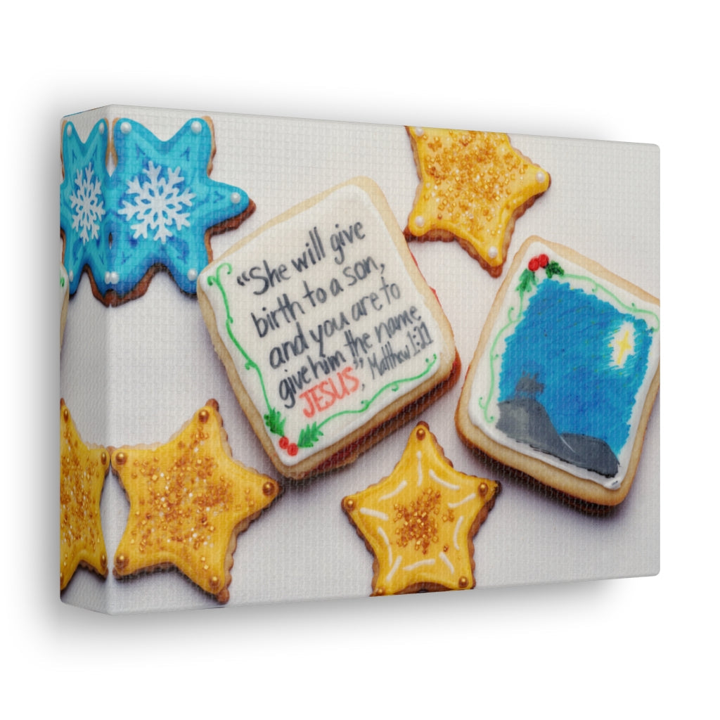 Scripture Walls A Son Matthew 1:21 Bible Verse Canvas Christian Wall Art Ready to Hang Unframed-Express Your Love Gifts