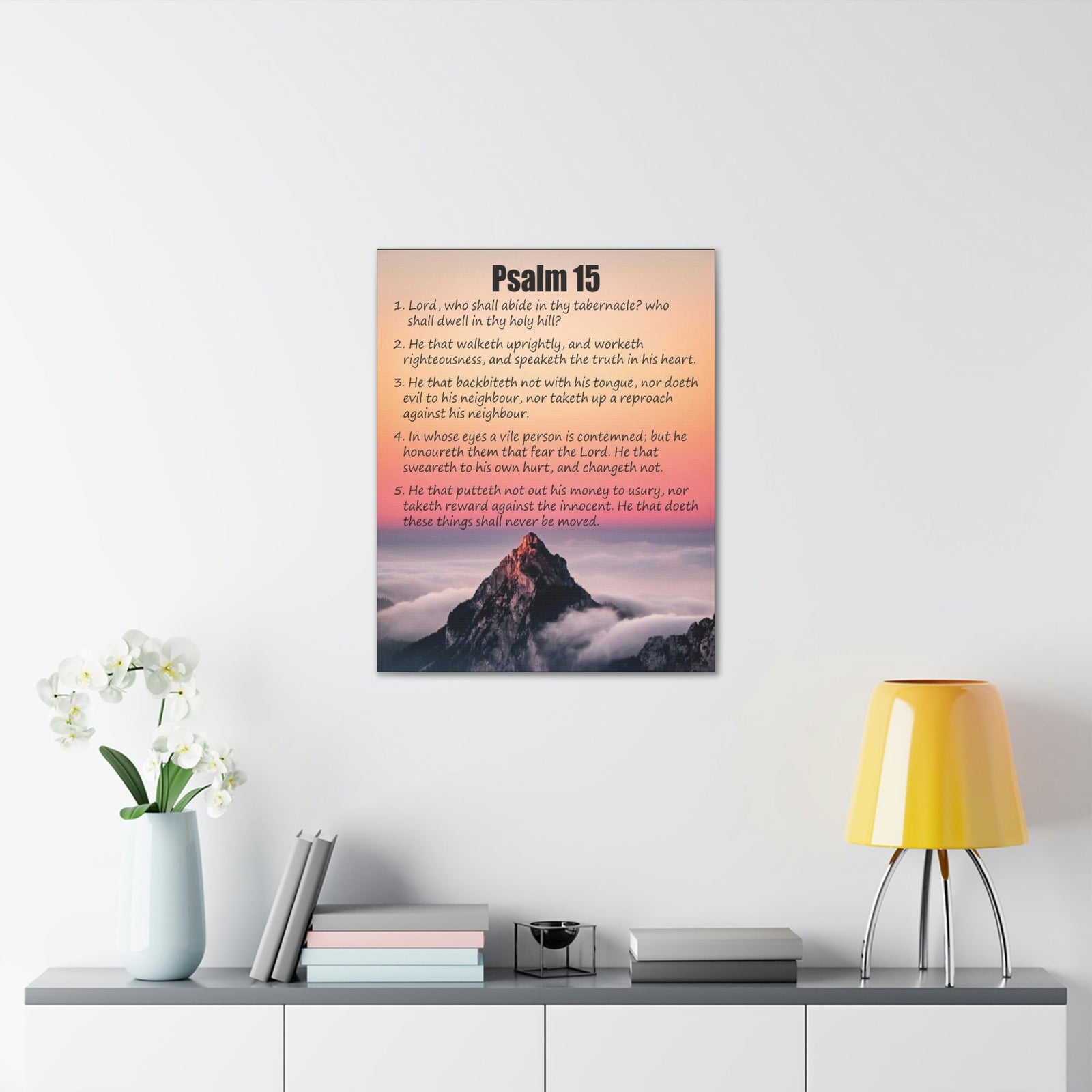 Scripture Walls Abide in God's Sanctuary Psalm 15:2 Christian Wall Art Print Ready to Hang Unframed-Express Your Love Gifts