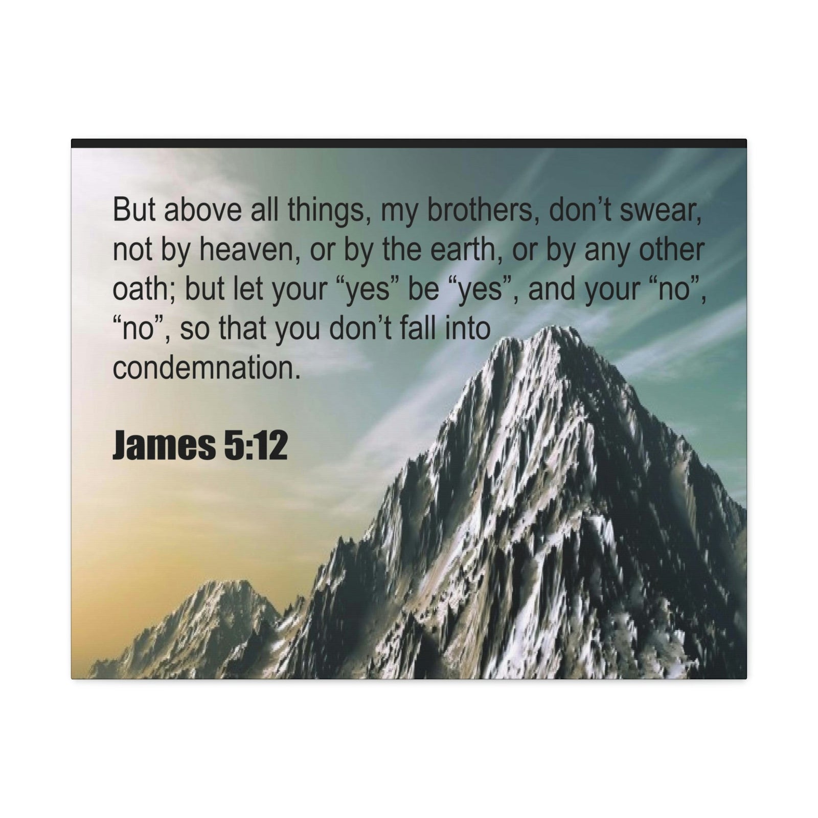 Scripture Walls Above All Things James 5:12 Bible Verse Canvas Christian Wall Art Ready to Hang Unframed-Express Your Love Gifts