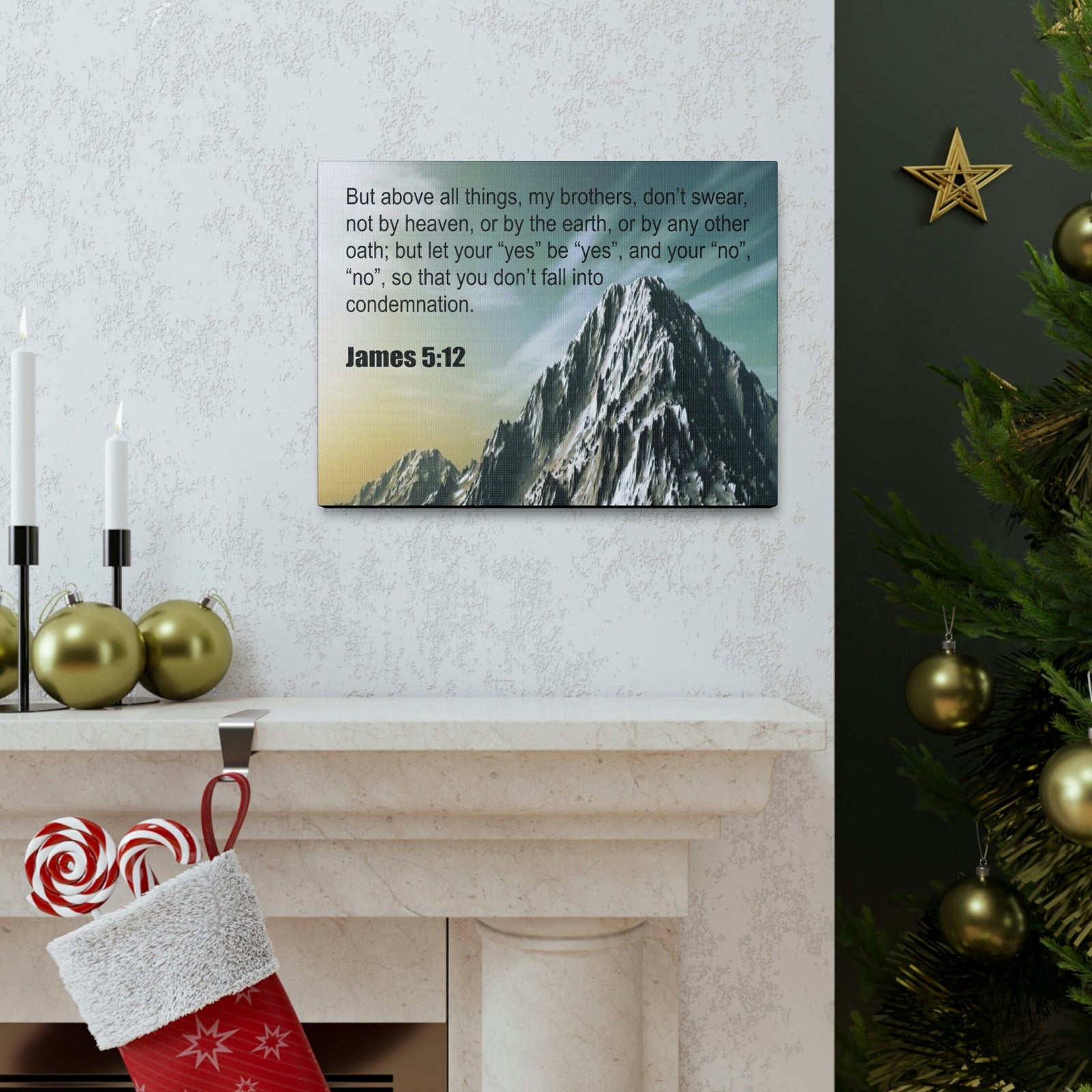 Scripture Walls Above All Things James 5:12 Bible Verse Canvas Christian Wall Art Ready to Hang Unframed-Express Your Love Gifts