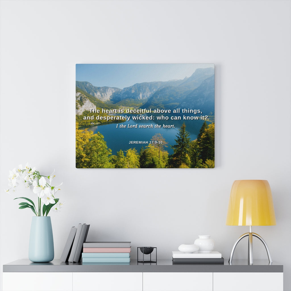 Scripture Walls Above All Things Jeremiah 17:9 Bible Verse Canvas Christian Wall Art Ready to Hang Unframed-Express Your Love Gifts