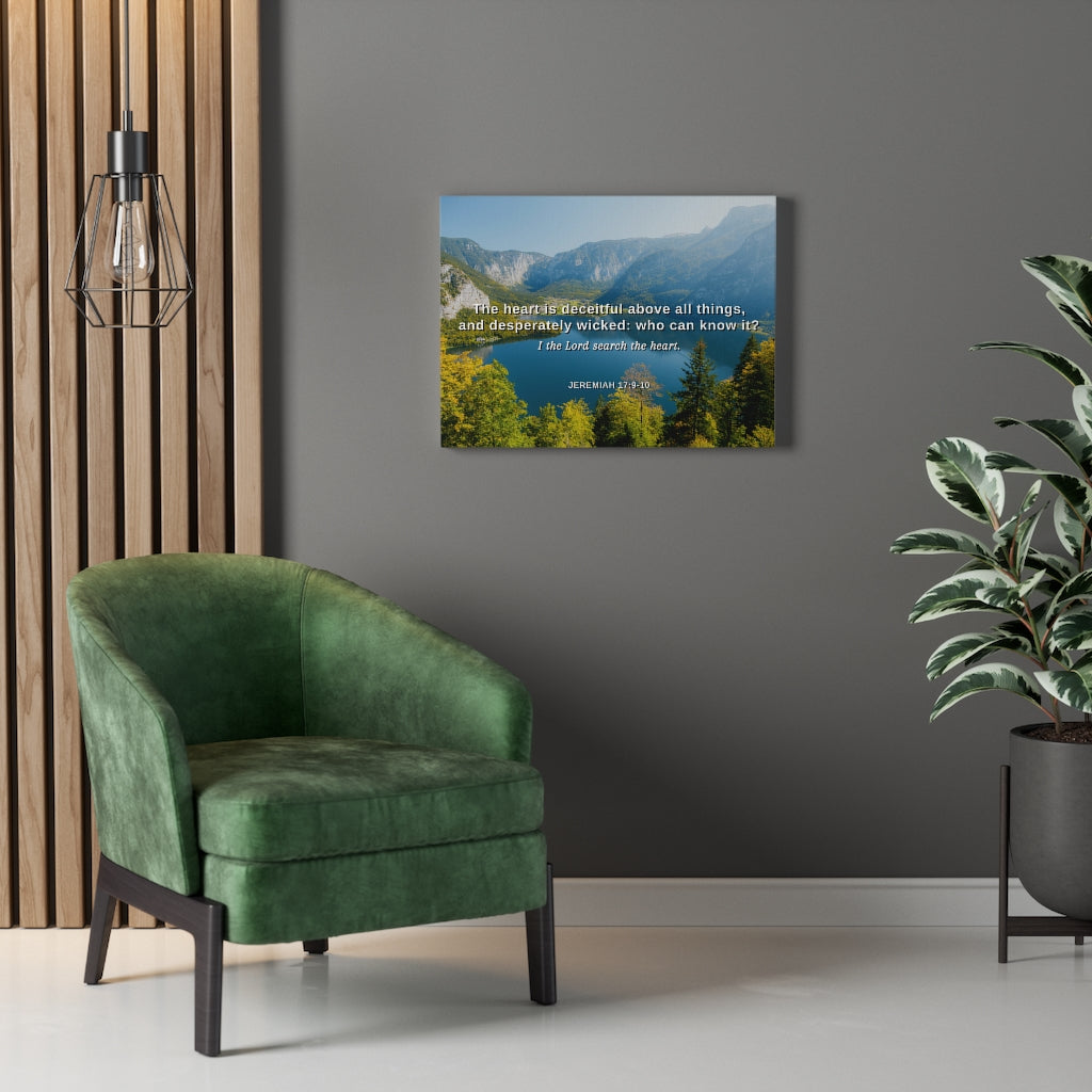 Scripture Walls Above All Things Jeremiah 17:9 Bible Verse Canvas Christian Wall Art Ready to Hang Unframed-Express Your Love Gifts