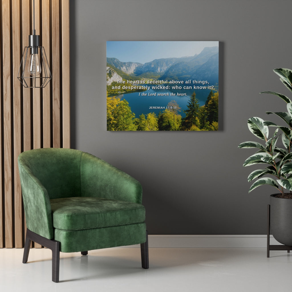 Scripture Walls Above All Things Jeremiah 17:9 Bible Verse Canvas Christian Wall Art Ready to Hang Unframed-Express Your Love Gifts