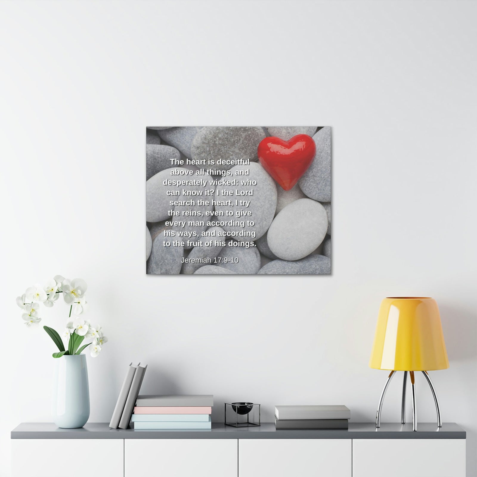 Scripture Walls Above All Things Jeremiah 17:9 Bible Verse Canvas Christian Wall Art Ready to Hang Unframed-Express Your Love Gifts