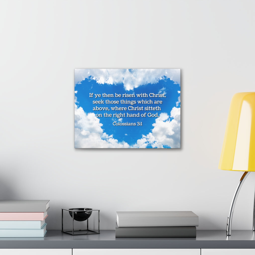 Scripture Walls Above Colossians 3:1 Bible Verse Canvas Christian Wall Art Ready to Hang Unframed-Express Your Love Gifts