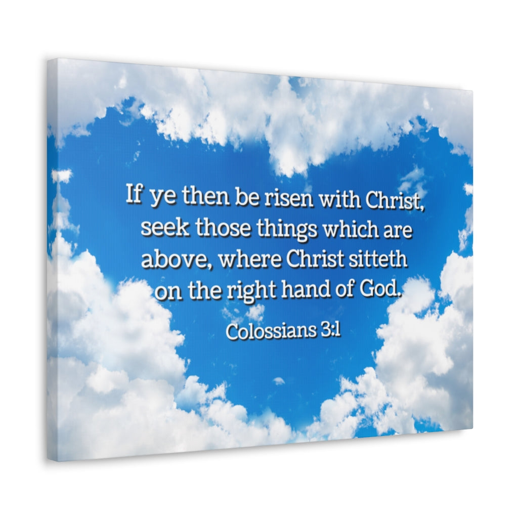 Scripture Walls Above Colossians 3:1 Bible Verse Canvas Christian Wall Art Ready to Hang Unframed-Express Your Love Gifts