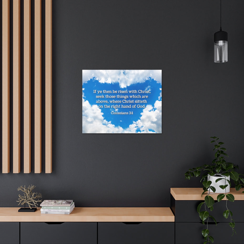 Scripture Walls Above Colossians 3:1 Bible Verse Canvas Christian Wall Art Ready to Hang Unframed-Express Your Love Gifts