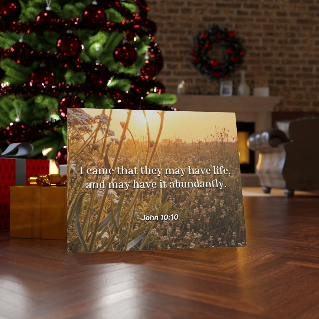 Scripture Walls Abundantly John 10:10 Bible Verse Canvas Christian Wall Art Ready to Hang Unframed-Express Your Love Gifts