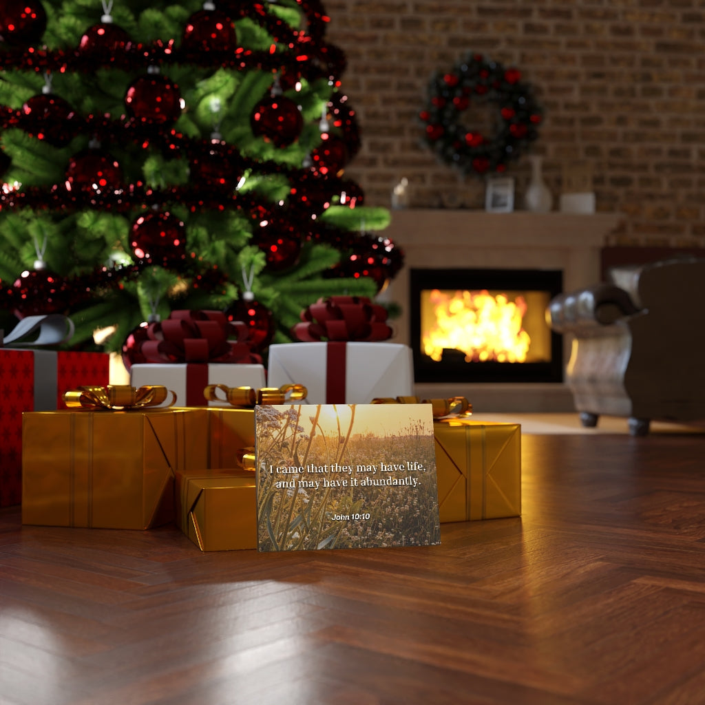 Scripture Walls Abundantly John 10:10 Bible Verse Canvas Christian Wall Art Ready to Hang Unframed-Express Your Love Gifts