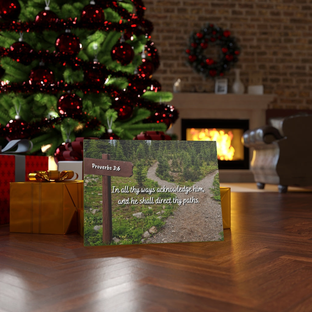 Scripture Walls Acknowledge Him Proverbs 3:6 Bible Verse Canvas Christian Wall Art Ready to Hang Unframed-Express Your Love Gifts