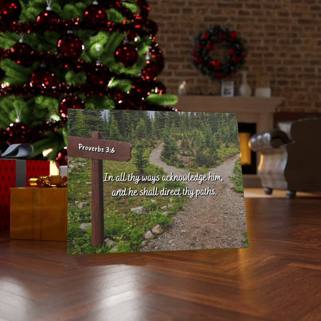 Scripture Walls Acknowledge Him Proverbs 3:6 Bible Verse Canvas Christian Wall Art Ready to Hang Unframed-Express Your Love Gifts