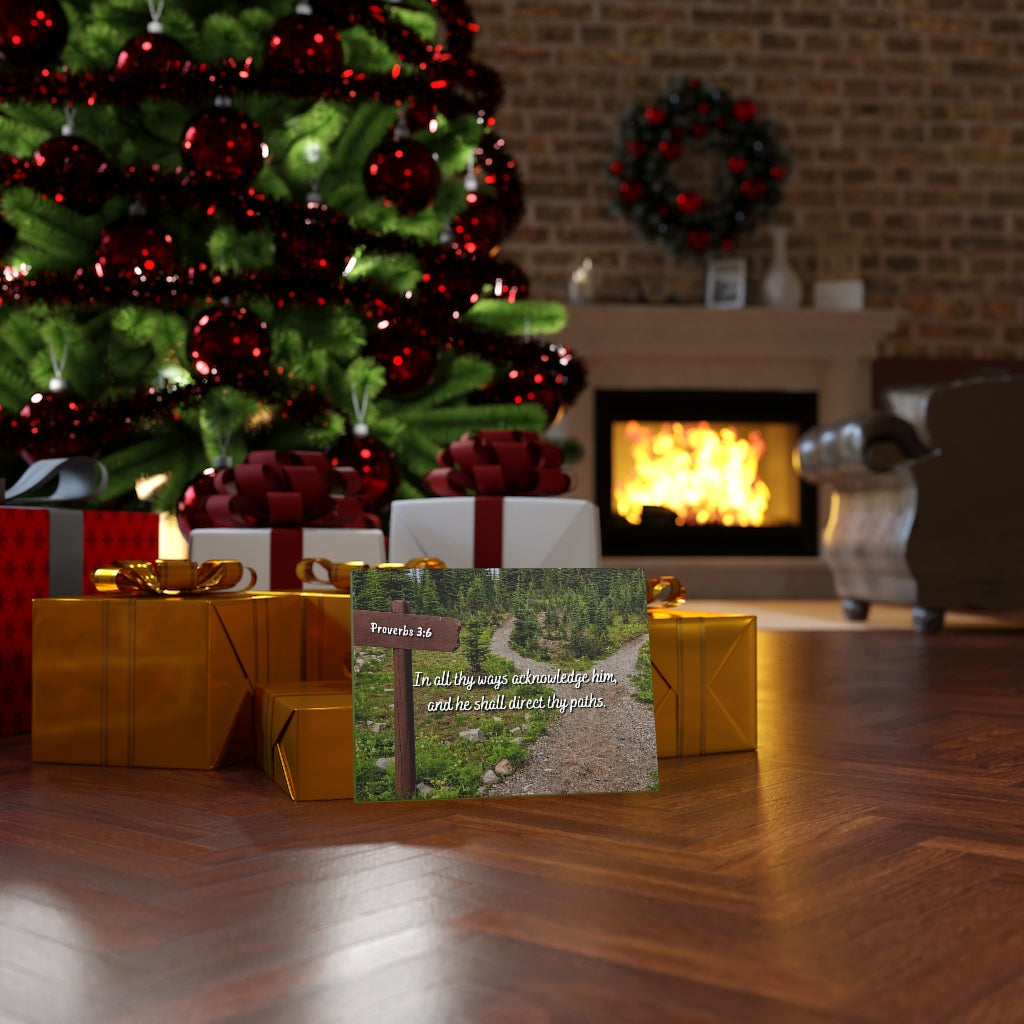 Scripture Walls Acknowledge Him Proverbs 3:6 Bible Verse Canvas Christian Wall Art Ready to Hang Unframed-Express Your Love Gifts