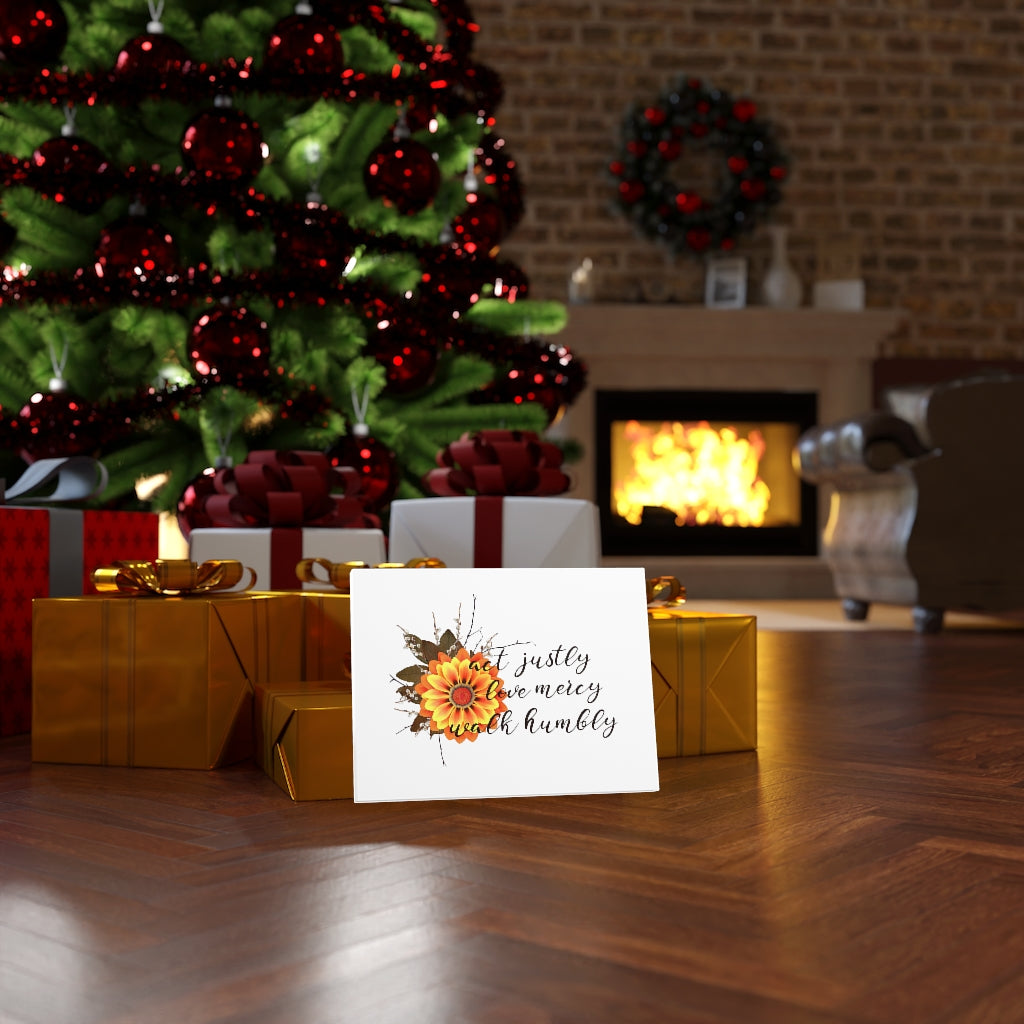 Scripture Walls Act Justly Love Mercy Walk Humbly Bible Verse Canvas Christian Wall Art Ready to Hang Unframed-Express Your Love Gifts