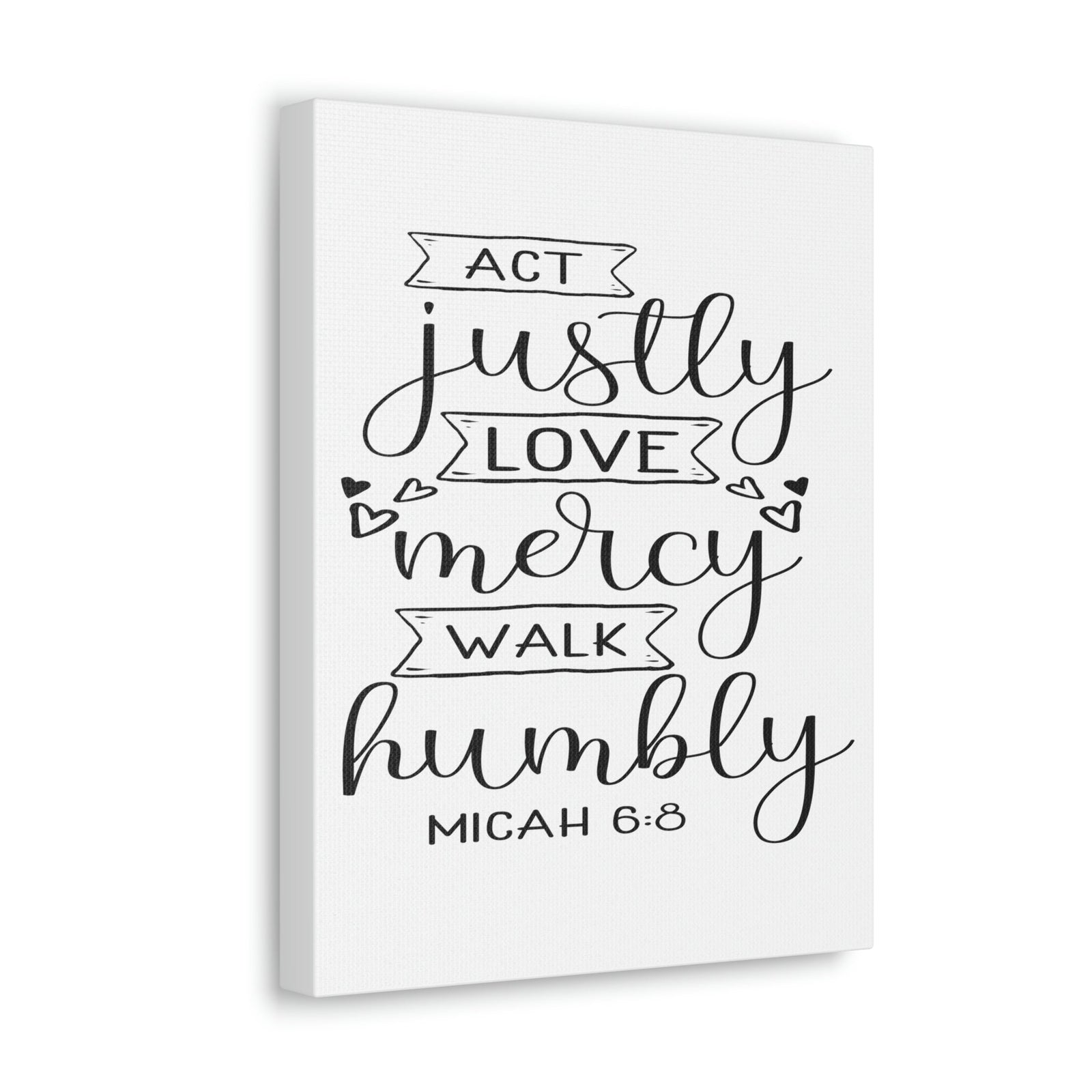 Scripture Walls Act Justly Love Micah 6:8 Hearts Christian Wall Art Bible Verse Print Ready to Hang Unframed-Express Your Love Gifts