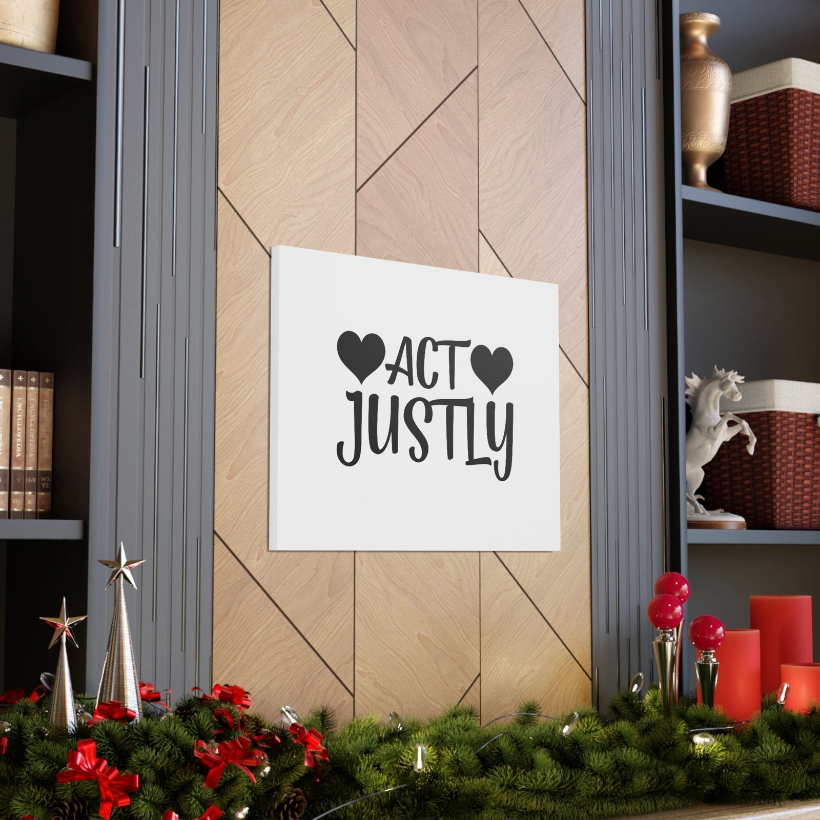 Scripture Walls Act Justly Micah 6:8 Heart Christian Wall Art Bible Verse Print Ready to Hang Unframed-Express Your Love Gifts