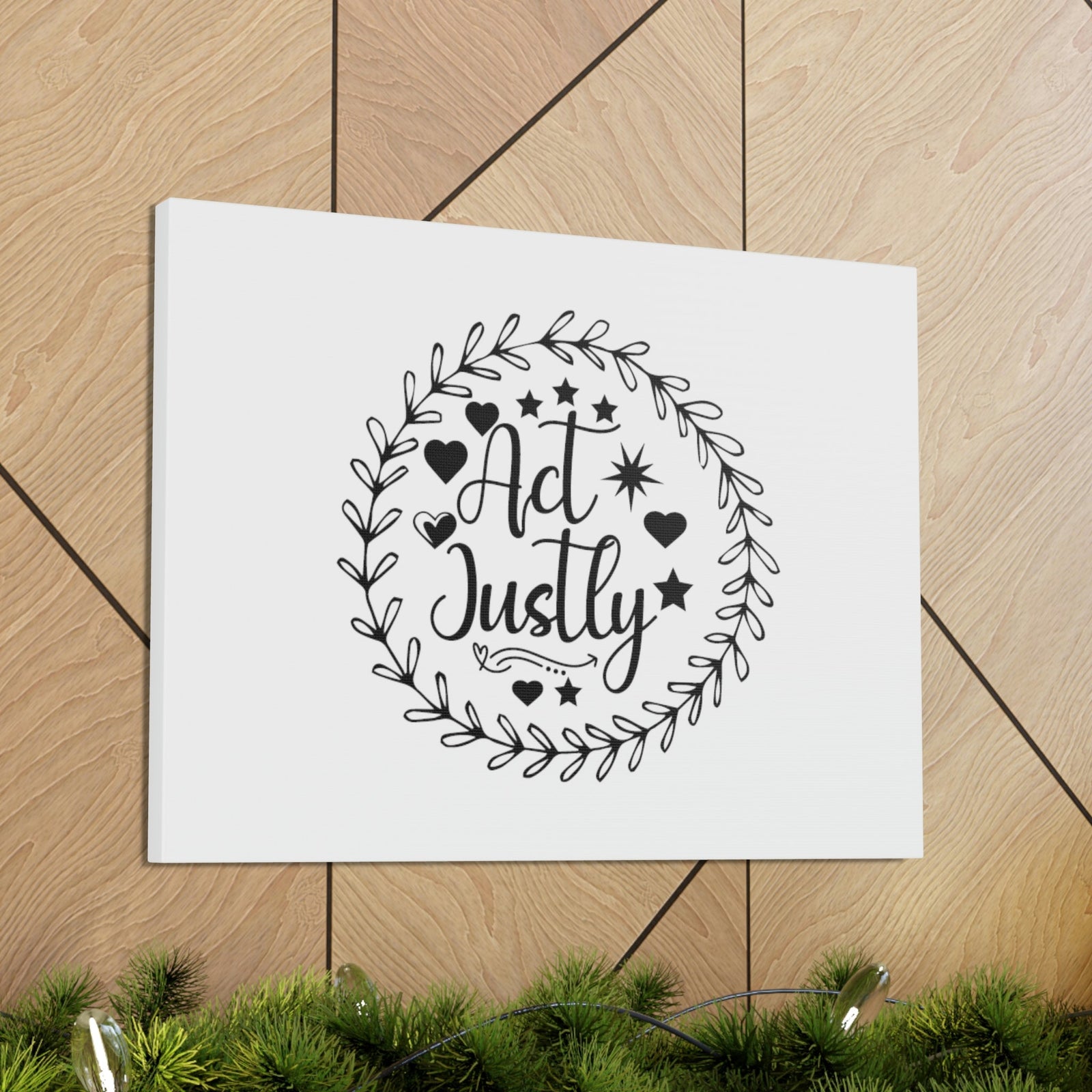 Scripture Walls Act Justly Micah 6:8 Heart Stars Christian Wall Art Bible Verse Print Ready to Hang Unframed-Express Your Love Gifts