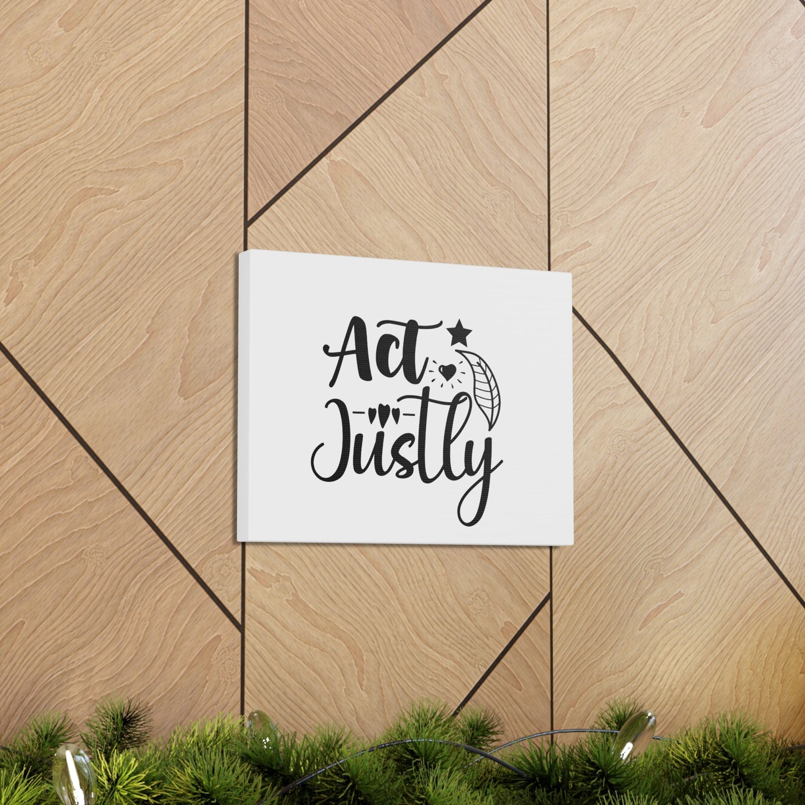 Scripture Walls Act Justly Micah 6:8 leaf Christian Wall Art Bible Verse Print Ready to Hang Unframed-Express Your Love Gifts