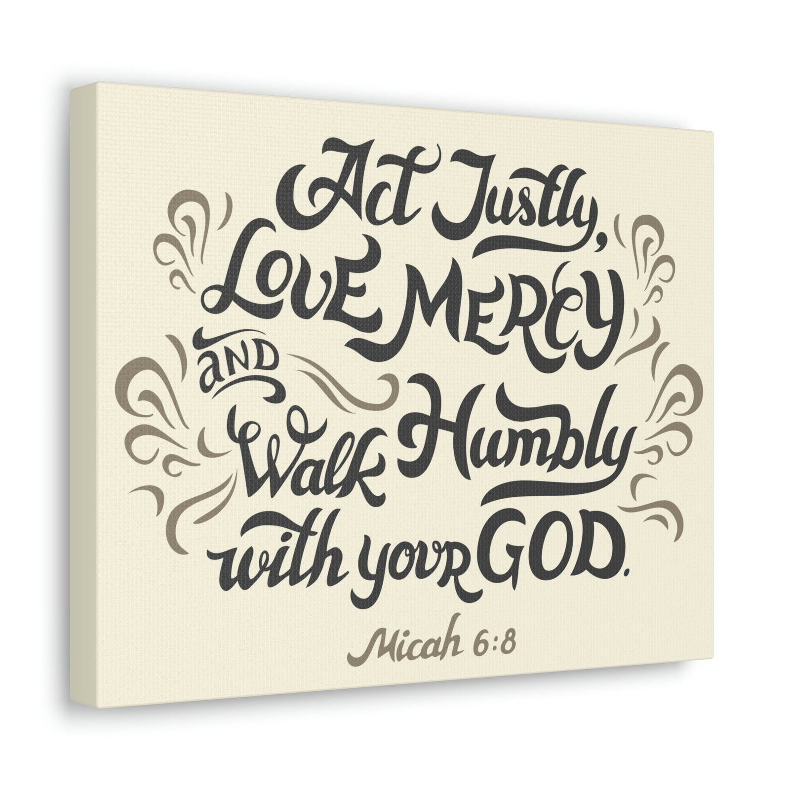 Scripture Walls Act Justly Walk Humbly Micah 6:8 Christian Wall Art Bible Verse Print Ready To Hang Unframed-Express Your Love Gifts