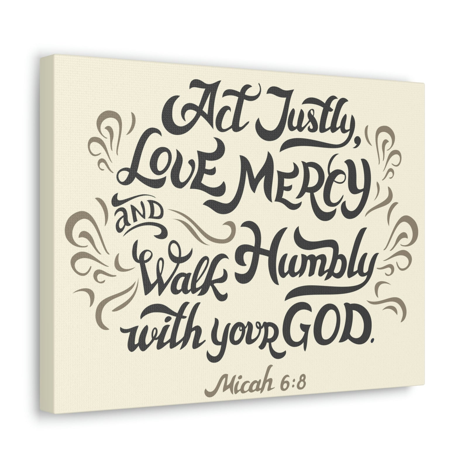 Scripture Walls Act Justly Walk Humbly Micah 6:8 Christian Wall Art Bible Verse Print Ready To Hang Unframed-Express Your Love Gifts